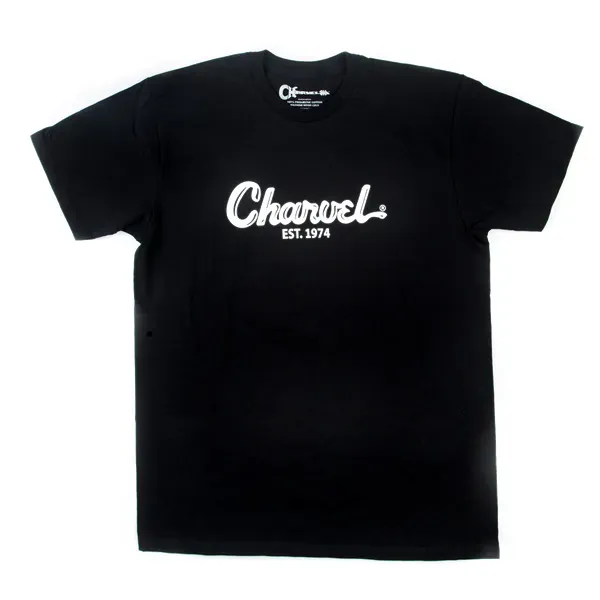 Charvel Guitars Toothpaste Logo Tee T-Shirt in Black -  Small - #0998727506