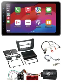 Автомагнитола Pioneer 2DIN USB DAB Bluetooth для Mazda 3 2009–2013 (аналоговое управление на руле)