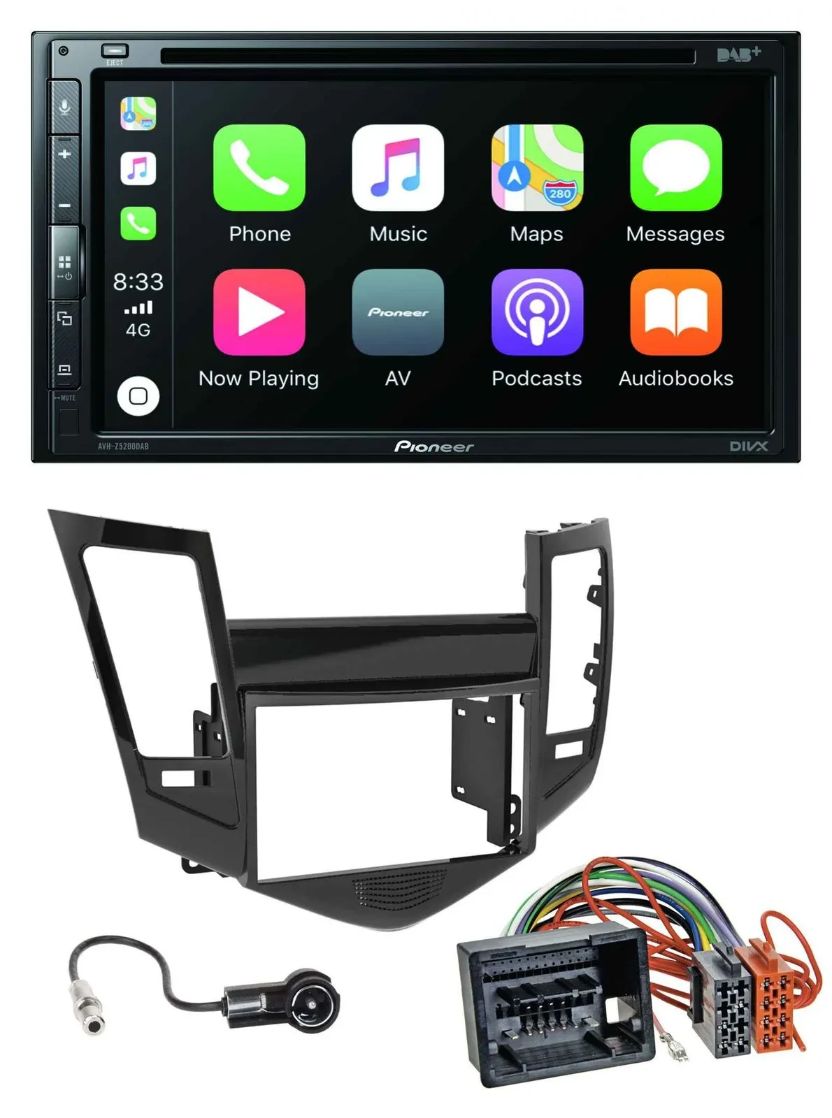 Pioneer DVD 2DIN MP3 DAB Bluetooth USB Autoradio für Chevrolet Cruze ab 2009