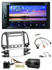 Pioneer Bluetooth 2DIN USB DVD DAB Lenkrad Autoradio für Hyundai Santa Fe 3 Scha