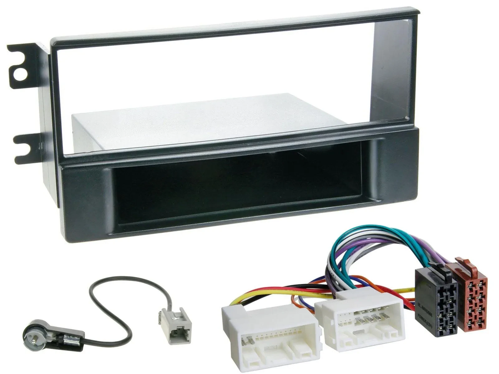 Установочный комплект для автомагнитолы Caraudio24 для Kia Sportage II (2008–2010) 1-DIN (набор, с проводкой)