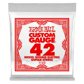 Струна для электрогитары Ernie Ball P01142 Custom gauge, сталь никелированная, калибр 42