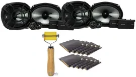 (2) KICKER 43CSS684 6x8" 900w Car Audio Component Speaker+NVX Sound Deadening
