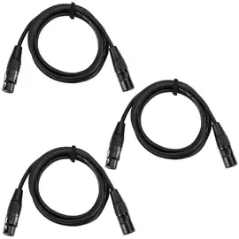 Микрофонный кабель HA 3 Pack Elite Pro 6' XLR M to XLR F Microphone Cable with Rean Connectors 3 шт.