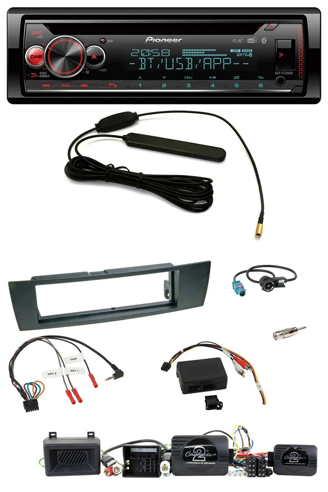 Pioneer USB DAB Lenkrad Bluetooth CD Autoradio für BMW 1er E87 04-13 Aktiv PDC