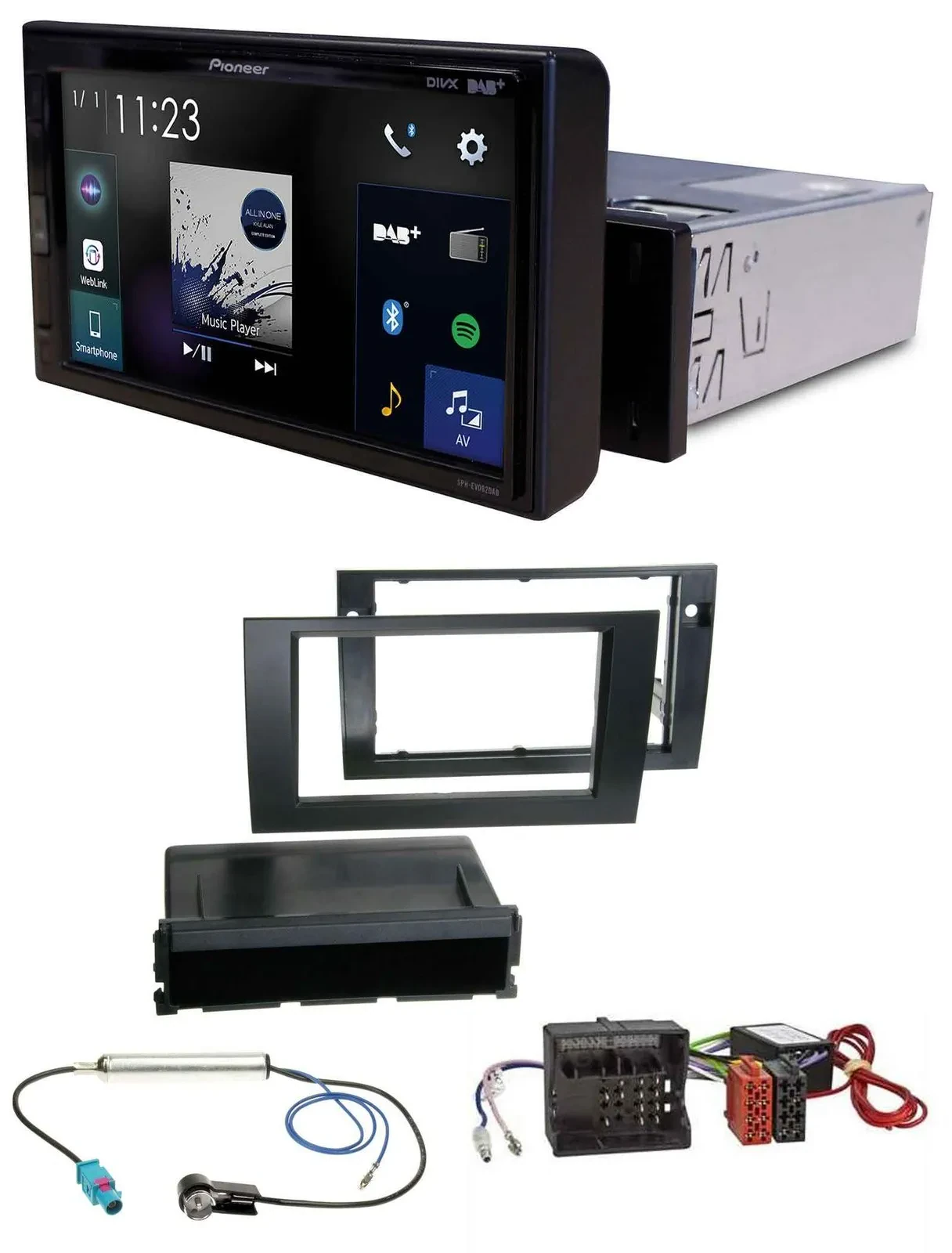 Pioneer DAB MP3 Bluetooth USB Autoradio für Audi A4 B7 04-08 Symphony Aktivsyste