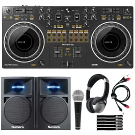 Pioneer DJ DDJ-REV1 Scratch Style 2-Channel Controller w Speakers + Headphones