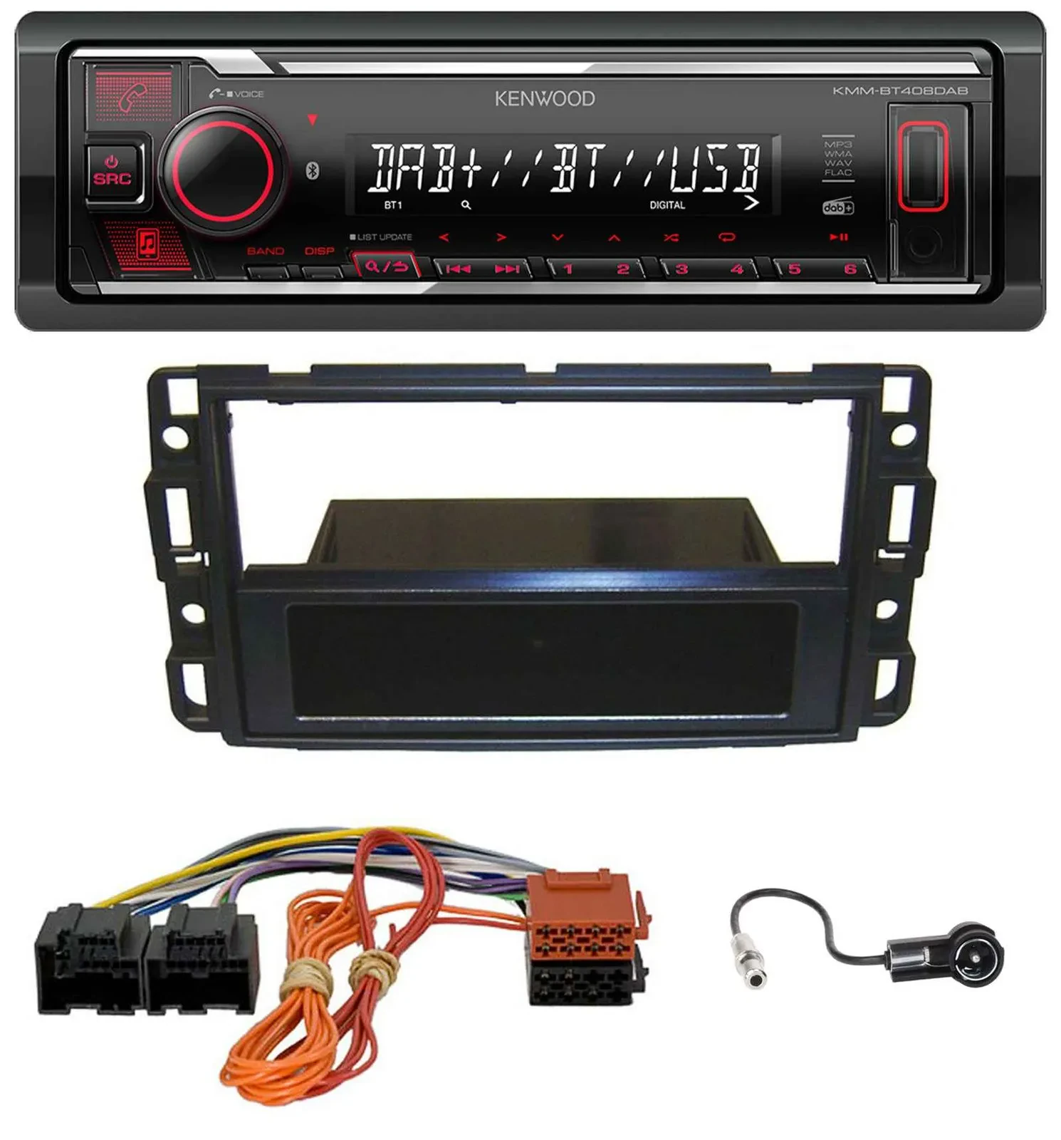 Kenwood MP3 Bluetooth USB DAB Autoradio für Cadillac BLS (2006-2010)