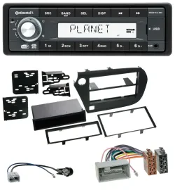 Continental MP3 AUX USB DAB 1DIN Autoradio für Honda Insight (ZE2, 2009-2013)