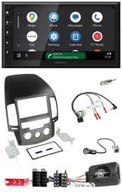 Kenwood DAB Bluetooth USB Lenkrad 2DIN Autoradio für Hyundai i30 ab 2009