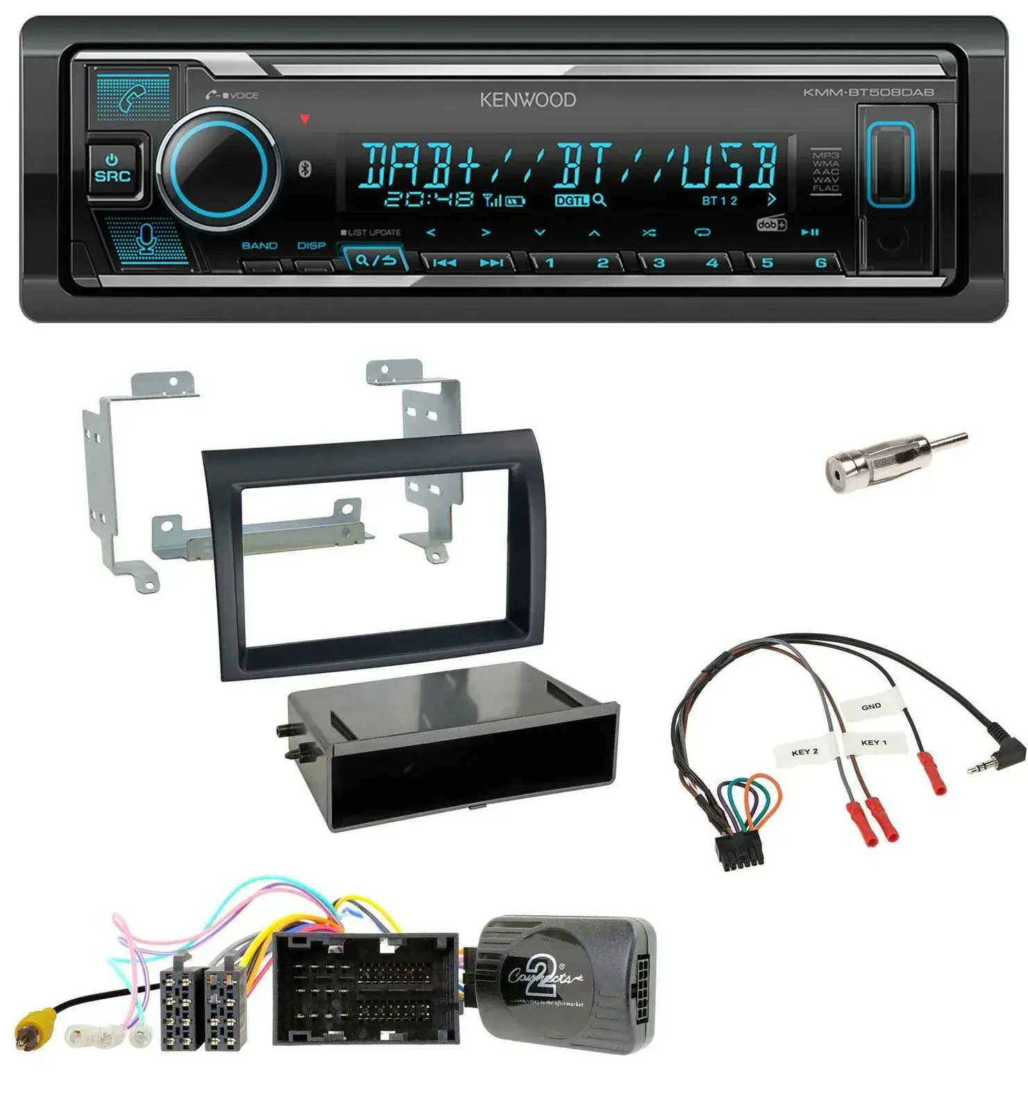 Автомагнитола для Citroen Jumper (с 2014) Kenwood Bluetooth DAB USB
