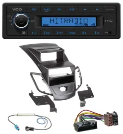 Автомагнитола для Ford Fiesta (2010–2017) VDO 1 DIN, MP3/USB/AUX, дисплей, черный