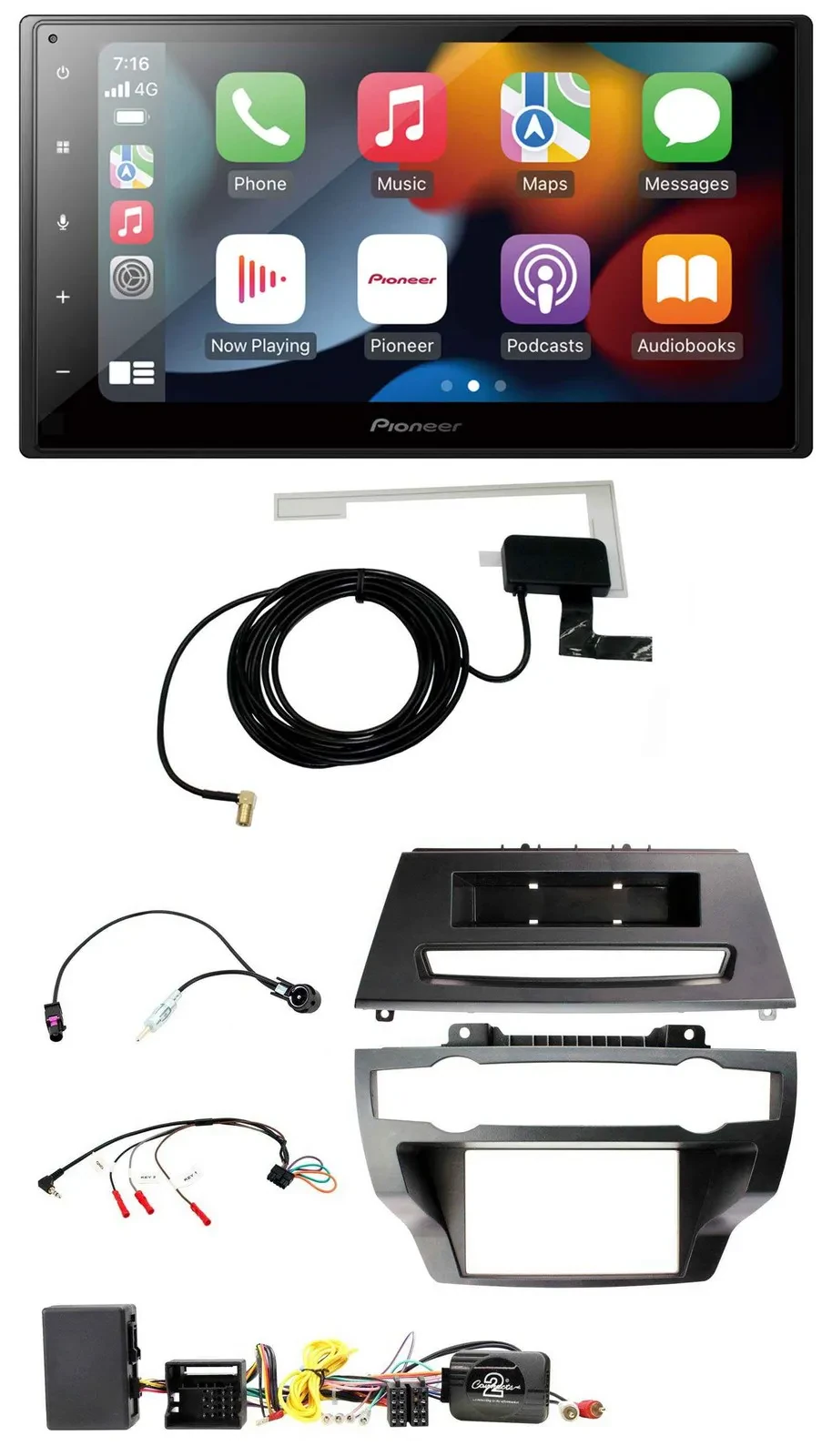 Pioneer Lenkrad USB Bluetooth DAB 2DIN Autoradio für BMW X5 X6 E70 E71 07-13 Ver