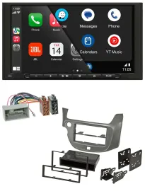 JBL USB 2DIN MP3 Bluetooth AUX Autoradio für Honda Jazz ab 09 silber