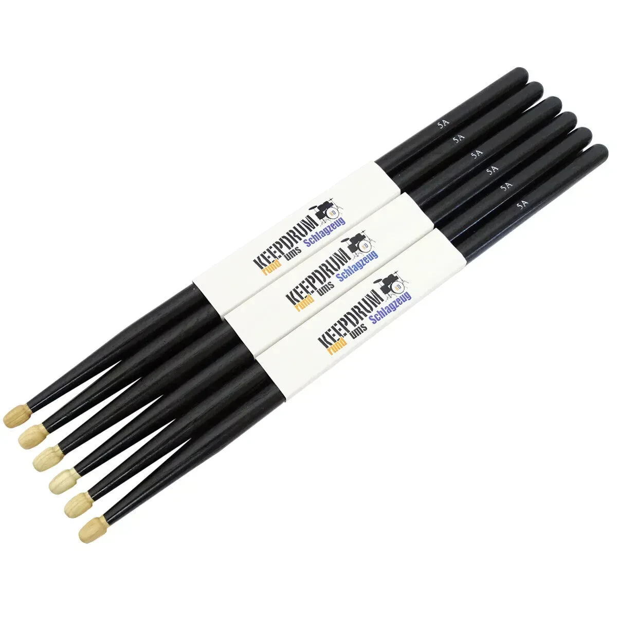 Барабанные палочки keepdrum 5A Black Hickory (3 пары)