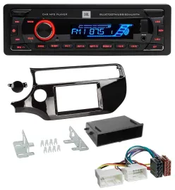 JBL AUX MP3 USB Bluetooth SD Autoradio für Kia Rio UB ab 2015 piano-schwarz