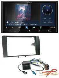 Kenwood Bluetooth 2DIN USB DAB MP3 Autoradio für Audi A3 03-12 8P Quadlock