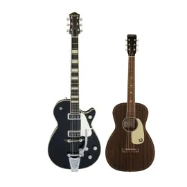 Gretsch G6128T-53 Vintage Select 53 Duo Jet Electric Guitar Black with Guitar