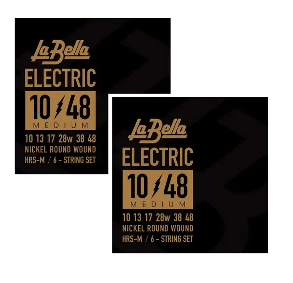 Струны для электрогитары La Bella HRS-M 2PAK Nickel Electric 10-48 (2 упаковки)