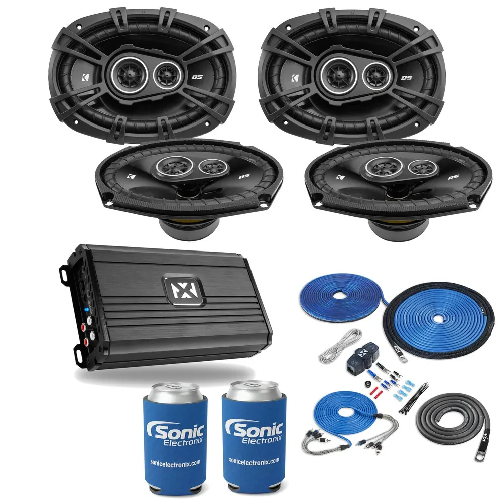 Автомобильная акустика Kicker DSC6930 (набор, 2 пары) + усилитель NVX с комплектом установки