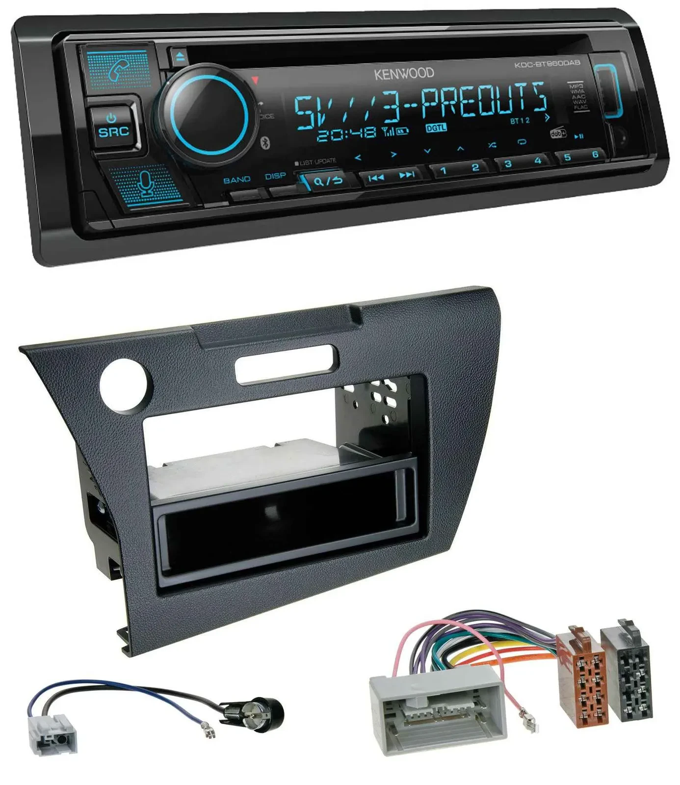 Автомагнитола Kenwood Bluetooth USB CD MP3 DAB для Honda CR-Z (ZF1, с 2010)