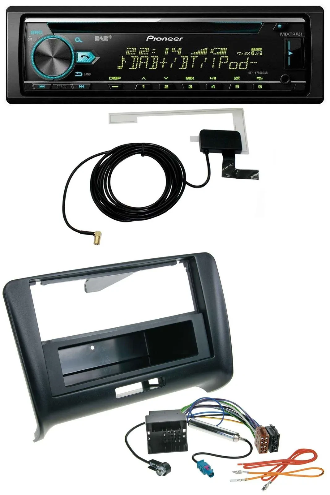 Автомагнитола Pioneer CD/MP3 USB AUX DAB для Audi TT (2006–2014), Quadlock