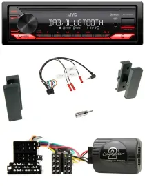 JVC Bluetooth USB DAB Lenkrad Autoradio für Seat Leon 2002-2006 Toledo 2002-2004