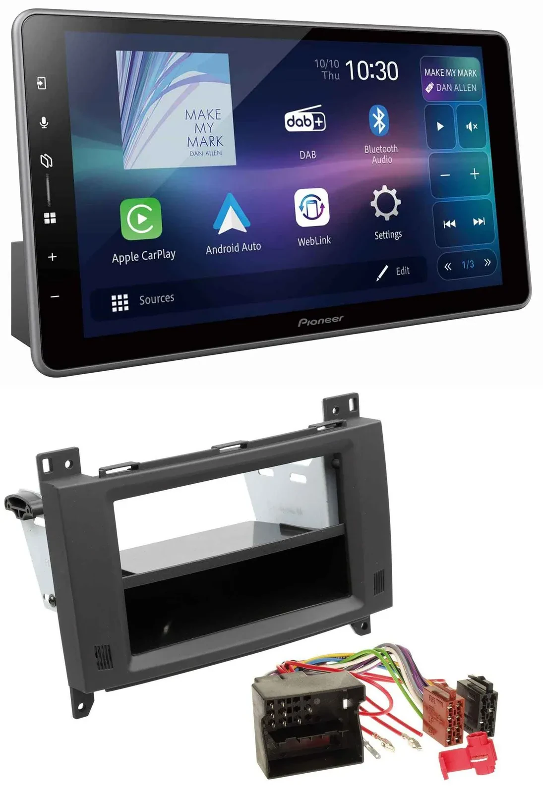 Автомагнитола Pioneer Bluetooth USB DAB MP3 для Mercedes A-/B-Class, Vito