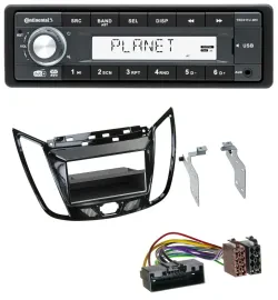 Continental MP3 AUX USB DAB 1DIN Autoradio für Ford C-Max Kuga Klavierlack schwa