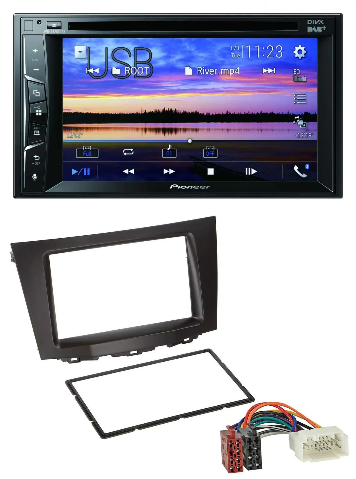 Pioneer Bluetooth 2DIN USB DVD DAB MP3 Autoradio für Suzuki Kizashi (ab 2009)