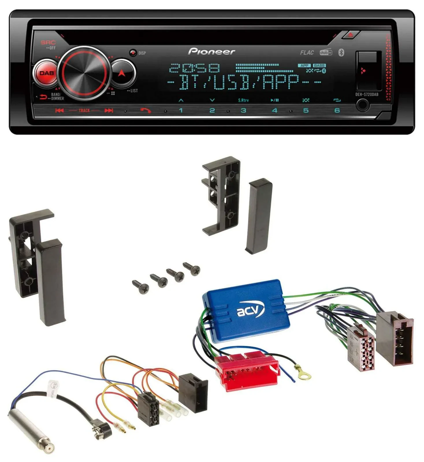 Pioneer MP3 DAB CD Bluetooth USB Autoradio für Audi A2 A3 8L A4 B5 A6 C5 Aktivsy