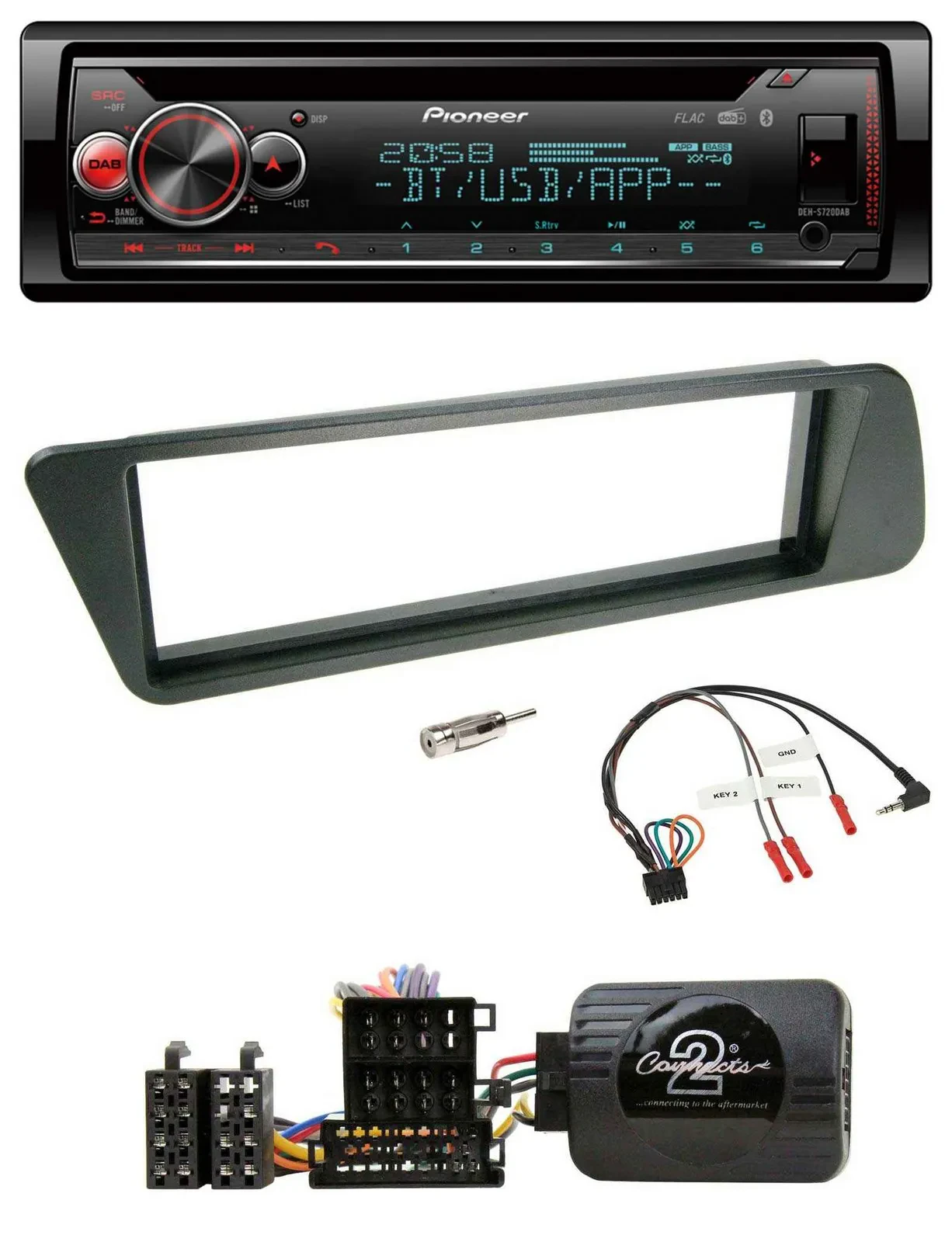 Автомагнитола Pioneer DAB CD Bluetooth USB для Peugeot 306 (1998–2001)