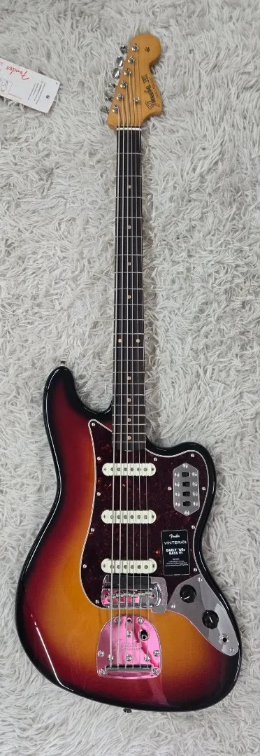 Бас-гитара Fender Vintera III Early '60s Bass VI 6-струнная, палисандровая накладка, трёхцветный санберст