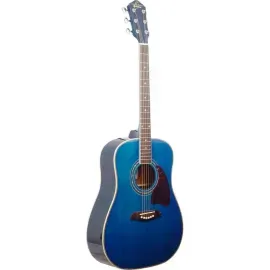 Oscar Schmidt OG2TBL - Transparent Blue Dreadnought Size Acoustic Guitar