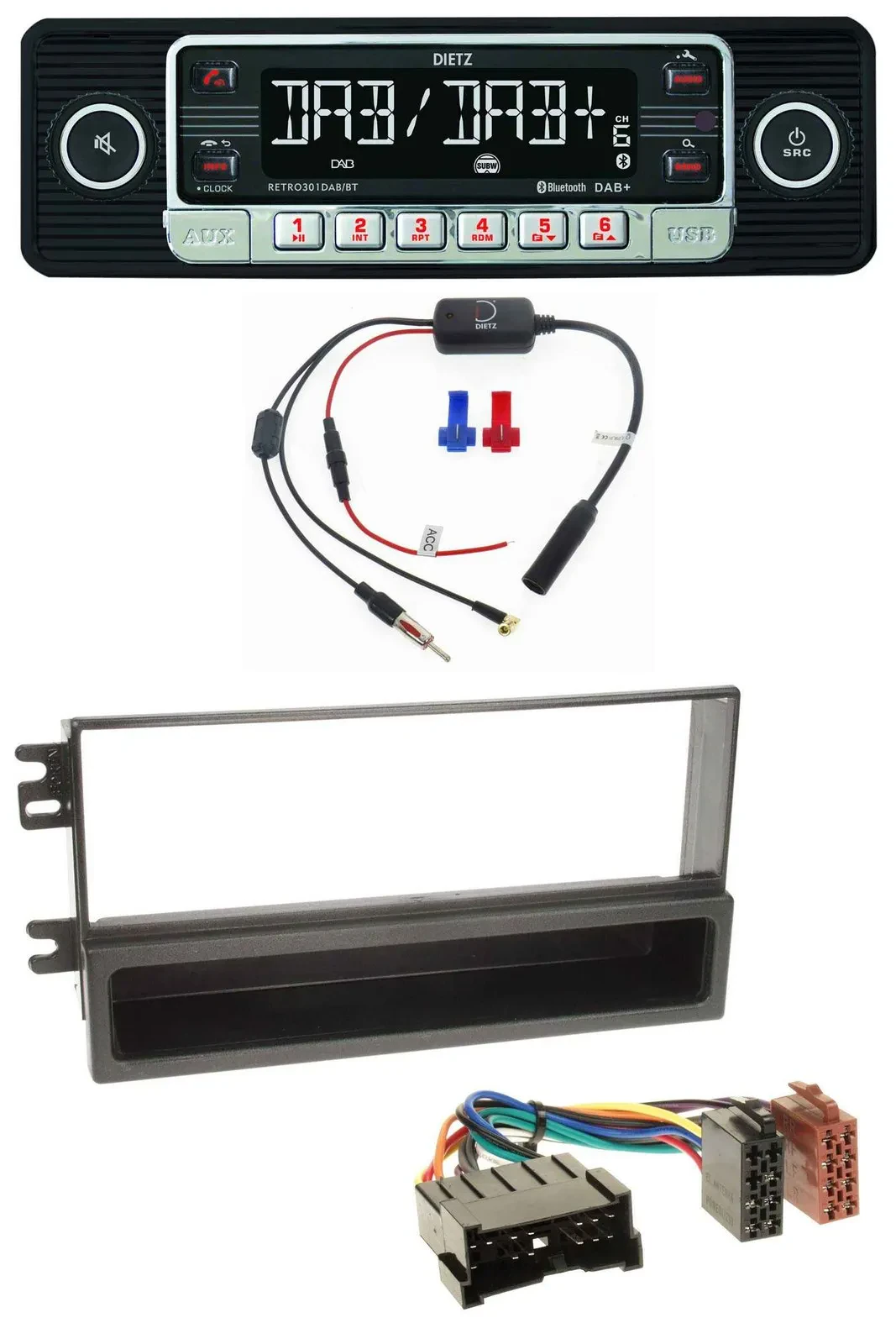 Dietz MP3 DAB Bluetooth USB Autoradio für Kia Sorento (2002-2006)