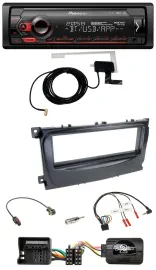 Автомагнитола Pioneer DAB, USB, Bluetooth, совместимая с кнопками на руле, для Ford Focus/C-Max/Galaxy (с 2007)