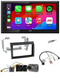 JVC Bluetooth 2DIN Lenkrad DAB USB Autoradio für Citroen Jumper ab 14 schwarz Pr