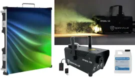 American DJ ADJ VS5 5.95mm Pixel Pitch RGB SMD2121 LED Video Panel+Fog Machine
