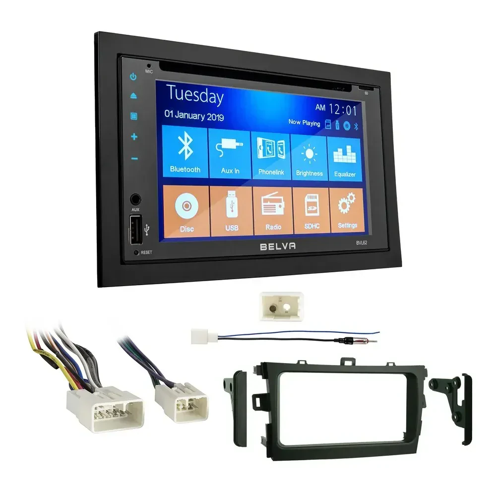 2012-2013 Toyota Corolla Double DIN Radio Upgrade (Non Amp - Silver) | Belva