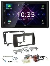 Автомагнитола JVC 2-DIN, DAB, MP3, Bluetooth, USB для Dacia Duster (с 2021)