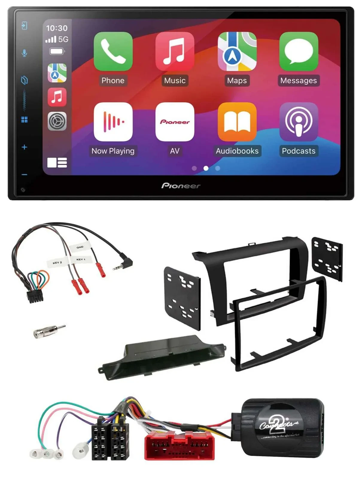 Автомагнитола Pioneer 2DIN, DAB, USB, Bluetooth, для Mazda 3 2003–2009, черный