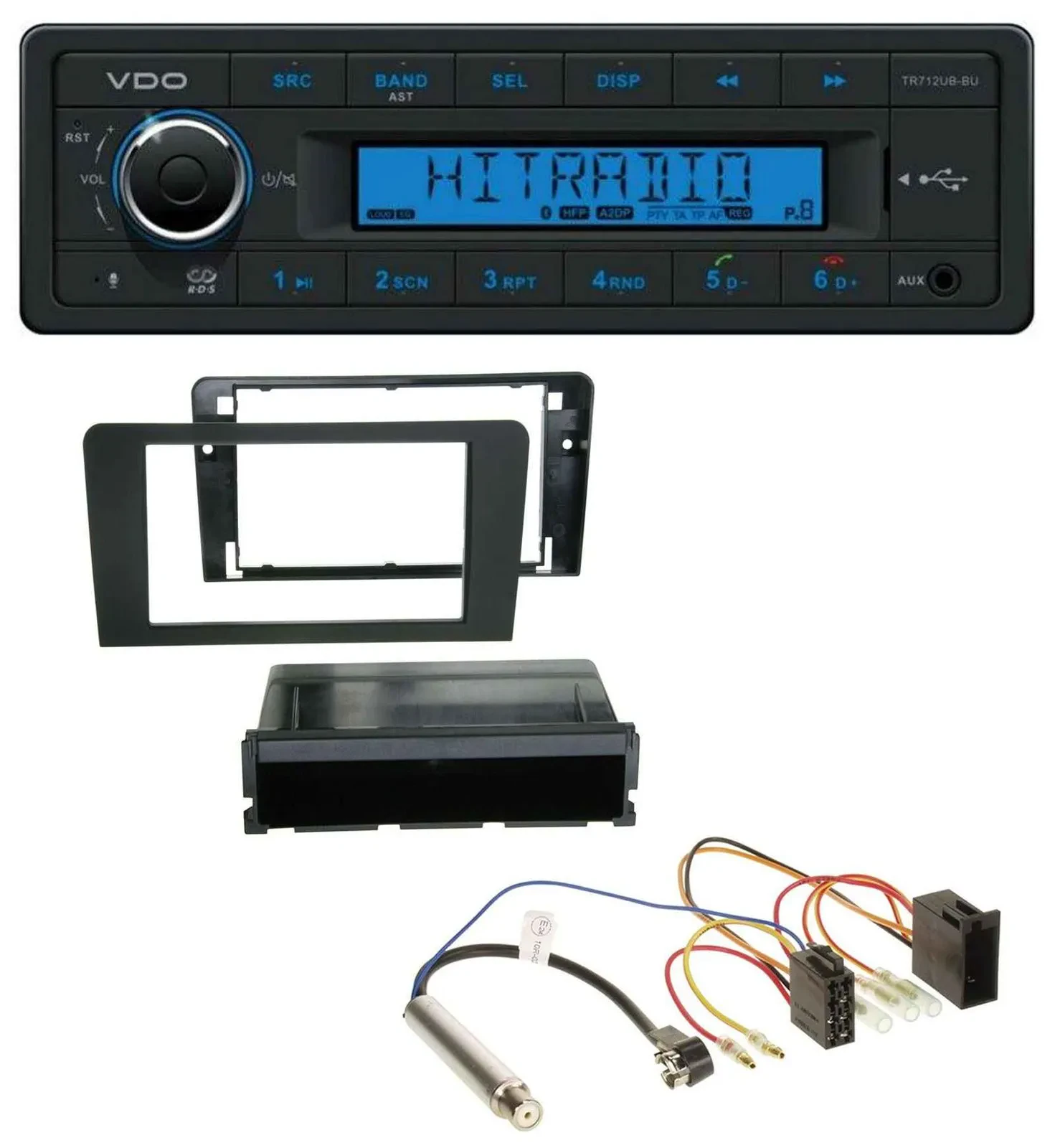 VDO Bluetooth AUX USB MP3 Autoradio für Audi A3 (8P 03-06) Symphony ISO