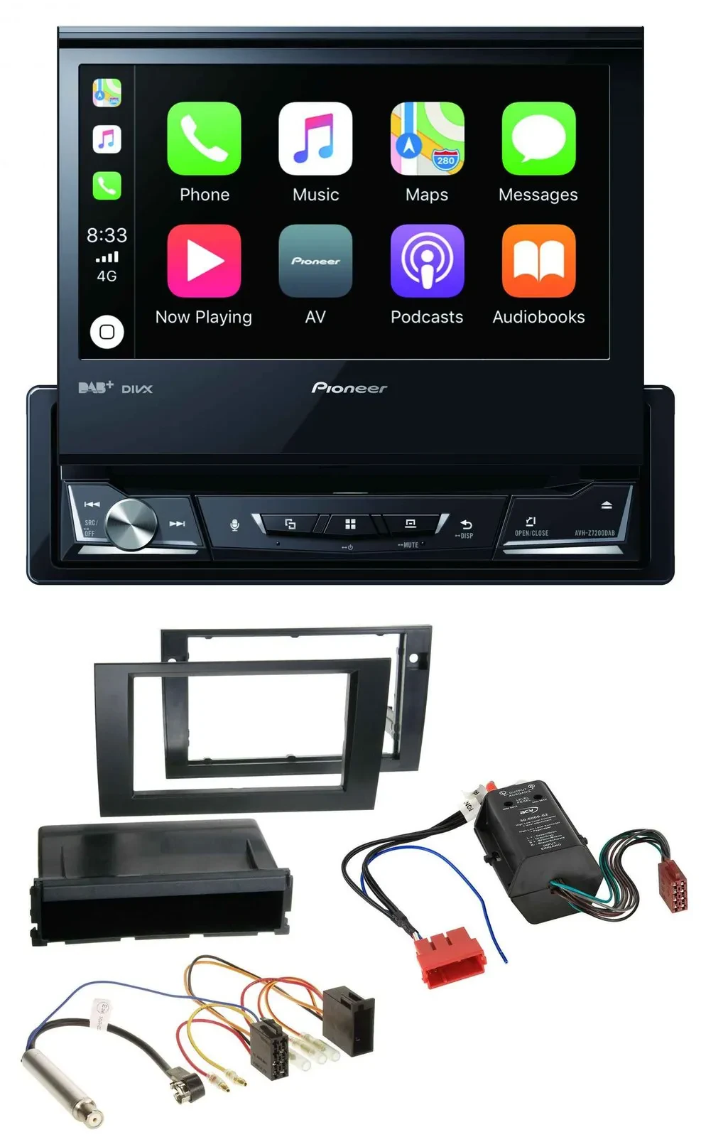 Pioneer DVD Bluetooth DAB USB MP3 Autoradio für Audi A4 B6 B7 00-08 Symphony Bos