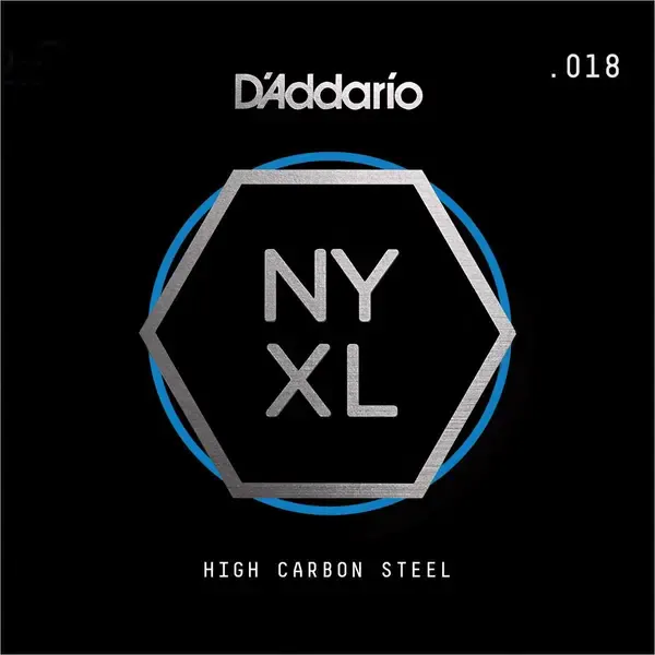 Струна одиночная D'Addario NYS018 NYXL Plain Steel Single 018