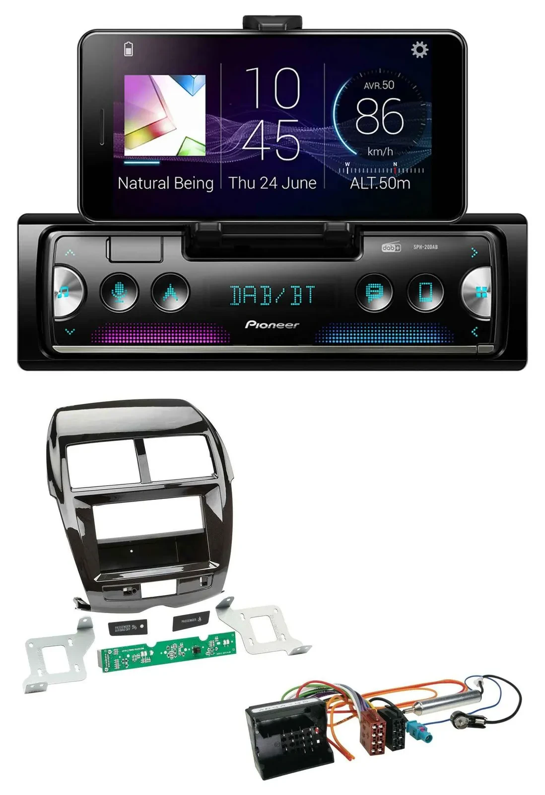 Pioneer USB MP3 Bluetooth DAB Autoradio für Citroen C4 Aircross Mitsubishi ASX P