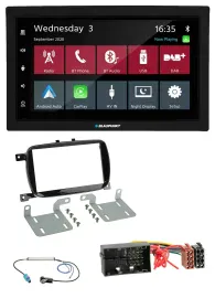 Автомагнитола для Fiat 500X (с 2016) Blaupunkt 2DIN, DAB, Bluetooth, USB, MP3, черный (рояльный лак)