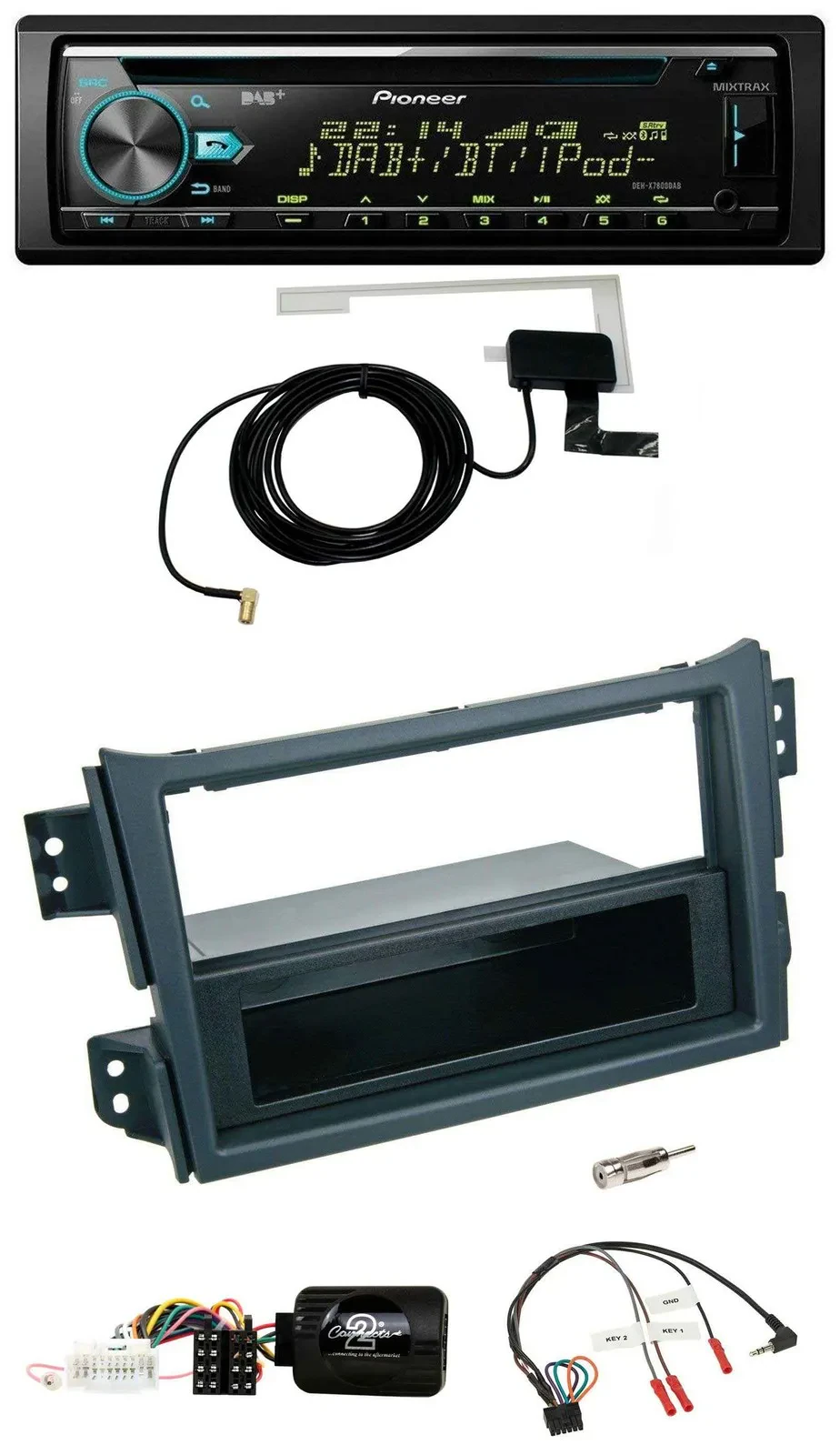 Pioneer MP3 Lenkrad CD USB DAB Autoradio für Opel Agila B Suzuki Splash 2008-201