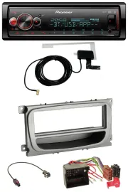 Pioneer Bluetooth DAB USB MP3 Autoradio für Ford Mondeo S-Max 07-14 silber Ablag