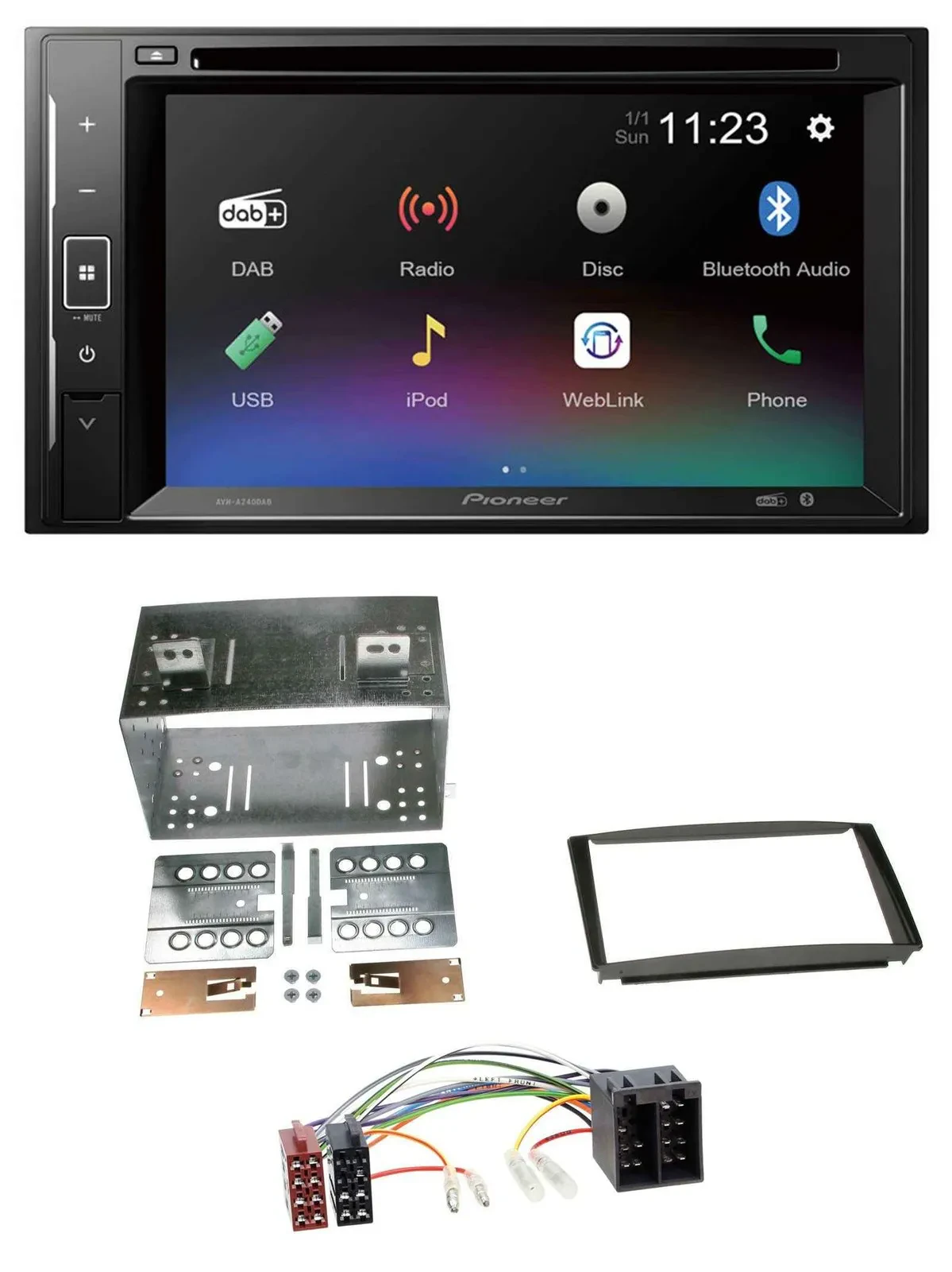Автомагнитола для Kia Ceed 01–09 и ProCeed 08–1 Pioneer 2DIN, Bluetooth, DAB, DVD, USB, MP3