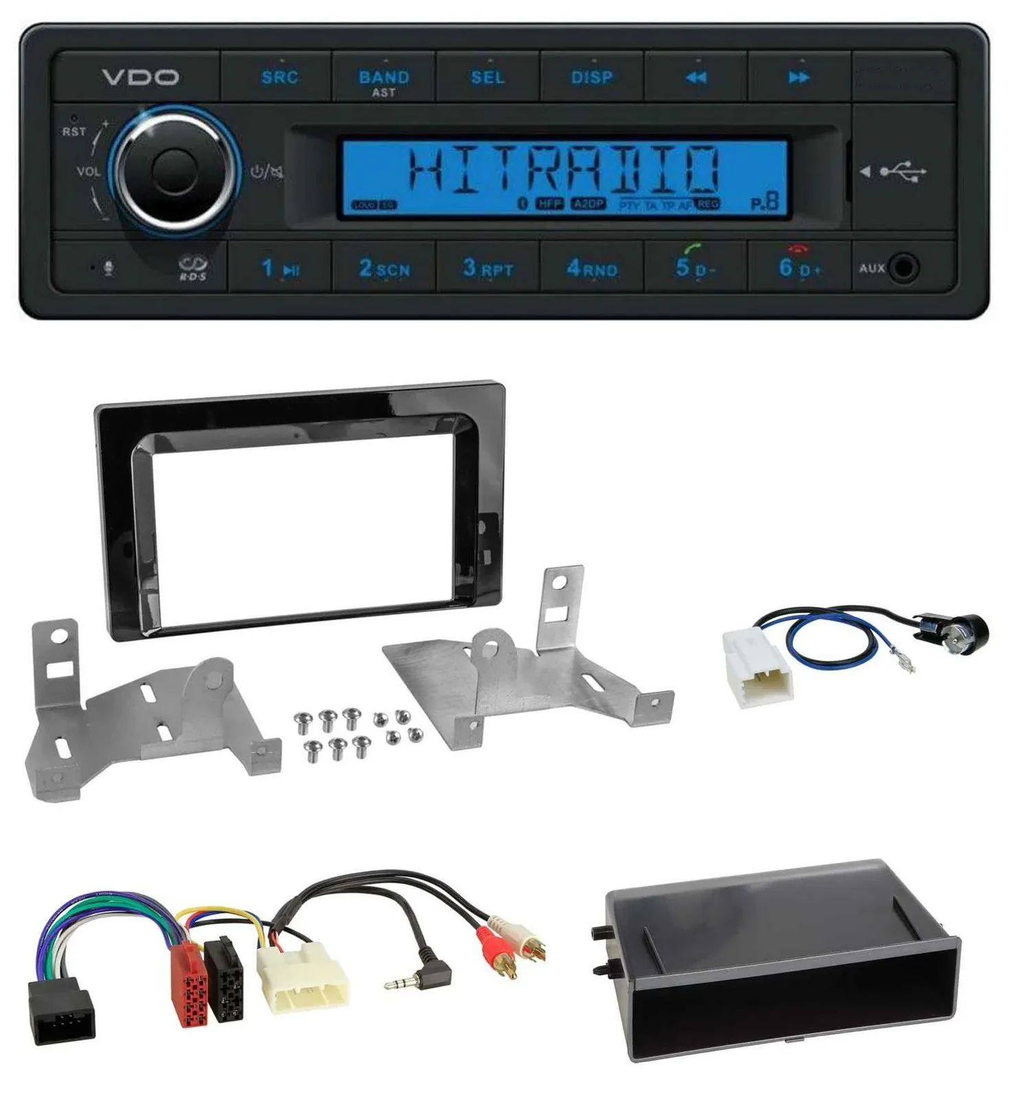 VDO AUX Bluetooth USB MP3 Autoradio für Toyota Aygo (AB7, ab 2022)